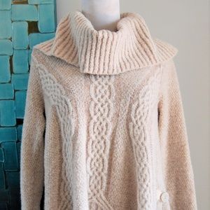 Anthropologie Angel Of The North Boucle Cowl Neck
